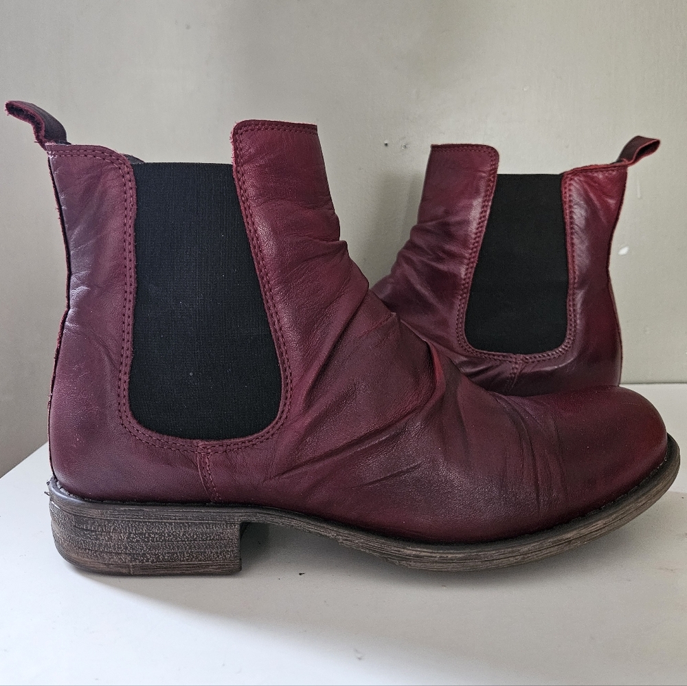 Miz Mooz Burgundy Ankle Boots